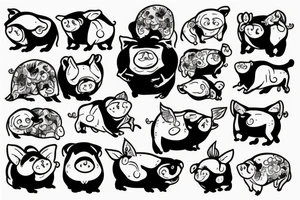 A fat pig tattoo idea