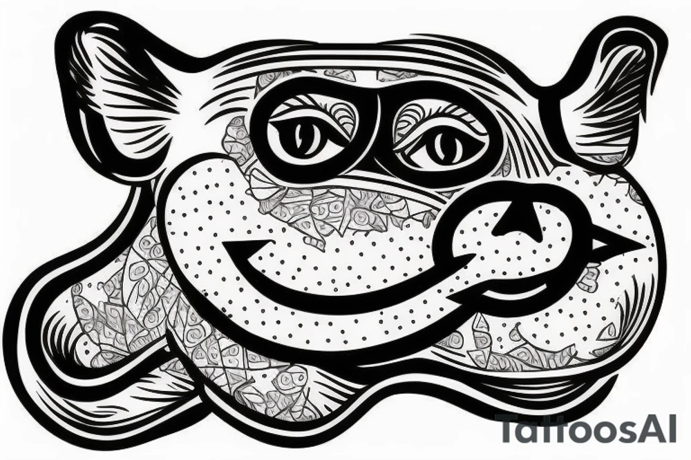 A fat pig tattoo idea
