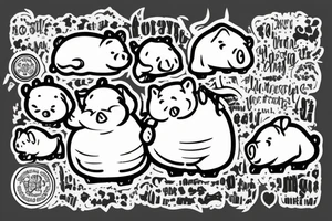 A fat pig with the text "Fat-so" tattoo idea