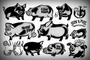 A fat pig tattoo idea