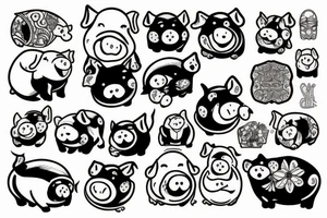 A fat pig tattoo idea