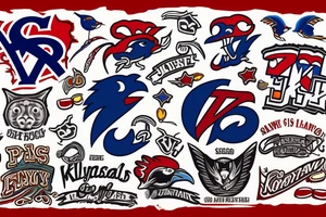 American traditional jayhawk mascot tattoo idea