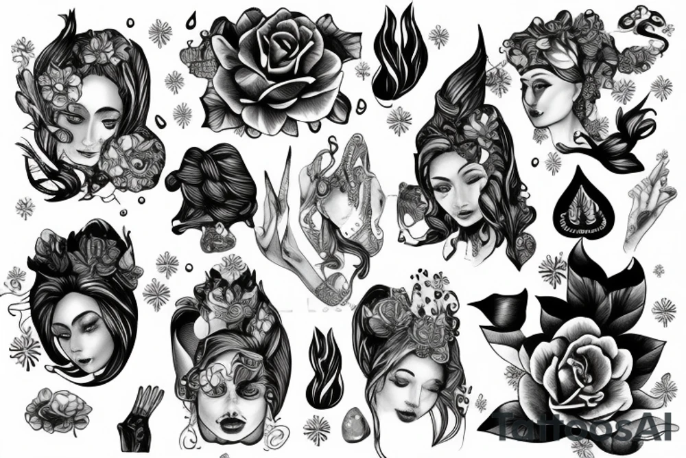 Very cold in water tattoo idea
