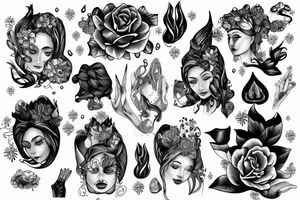 Very cold in water tattoo idea