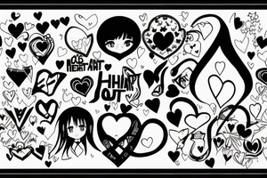 11.05.2007 with a heart and anime sign and a A tattoo idea