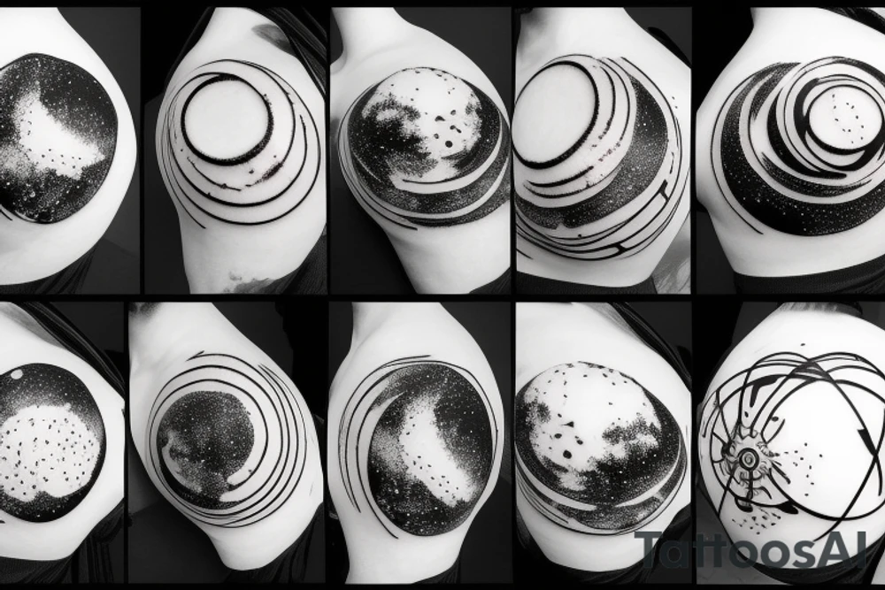 galaxy sphere tattoo idea