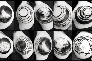 galaxy sphere tattoo idea