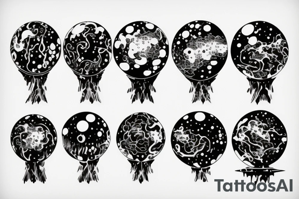 galaxy sphere tattoo idea