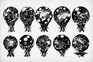 galaxy sphere tattoo idea