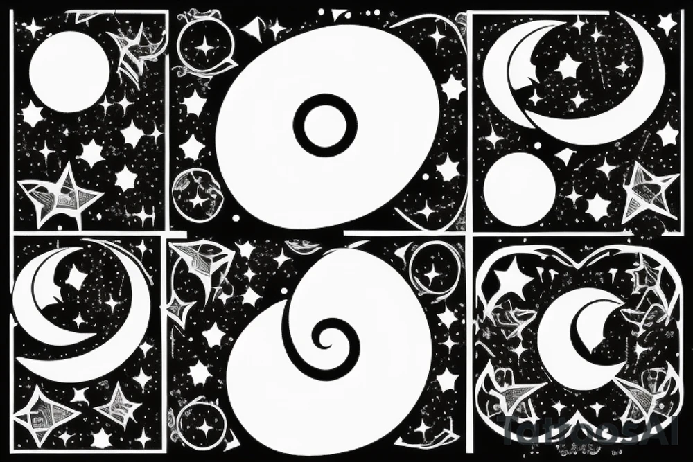 Gemini constellation, 6pm, Waxing Crescent moon, 9 june 2005,21.2623° N, 81.6748° E tattoo idea