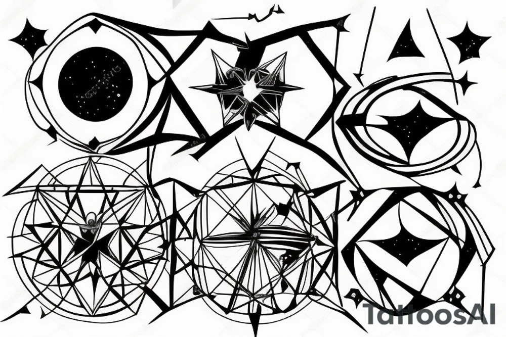 Gemini constellation, 6pm, tattoo idea