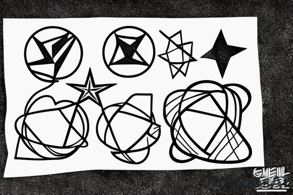 Gemini constellation, 6pm, tattoo idea