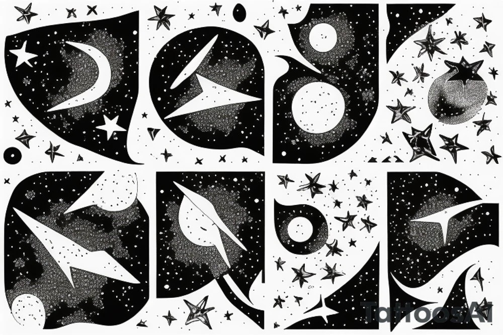 Gemini constellation, 6pm, tattoo idea