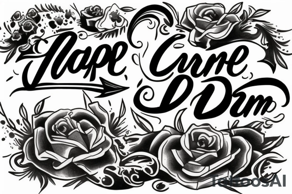 the word "carpe diem" tattoo idea