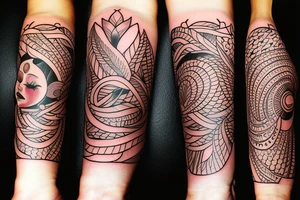 tattoo for a female on the forearm, boha style tattoo idea