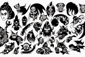 oni techno tattoo idea