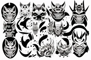 oni techno tattoo idea