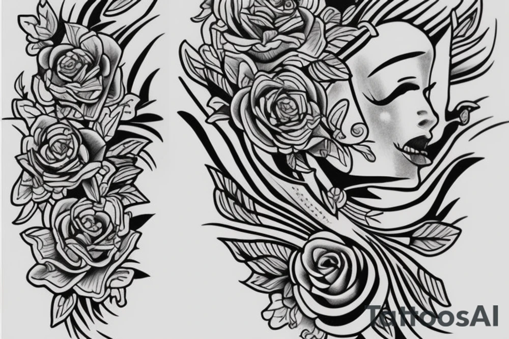 tattoo for a female on the forearm, boha style tattoo idea