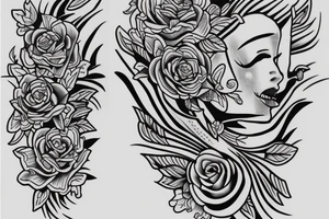 tattoo for a female on the forearm, boha style tattoo idea