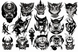 oni techno tattoo idea