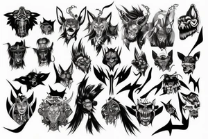 oni techno tattoo idea