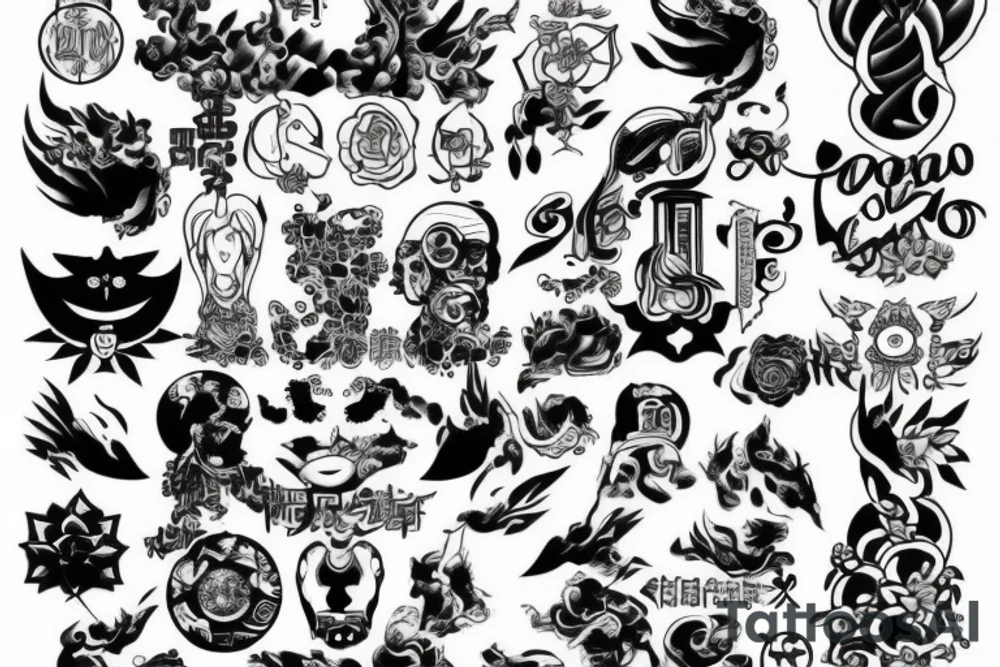 Subliminal message about god, Japanese tattoo idea