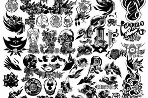 Subliminal message about god, Japanese tattoo idea