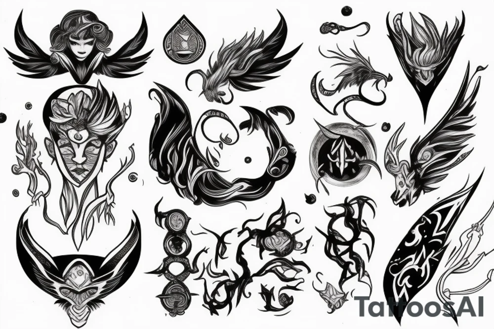 Aries, spirit fighter, choose your own fate tattoo idea