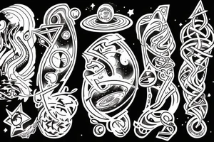 Aries traveling through space and time tattoo idea