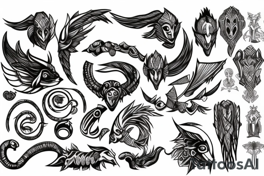 Aries warrior tattoo idea