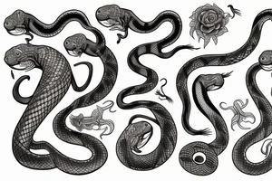 American Traditional style ball python with the name Jayson tattoo idea