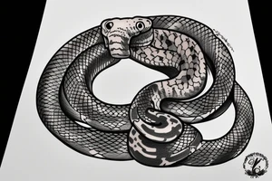American Traditional style ball python with the name Jayson tattoo idea
