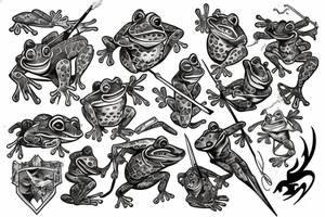 Frog in Knight armor tattoo idea