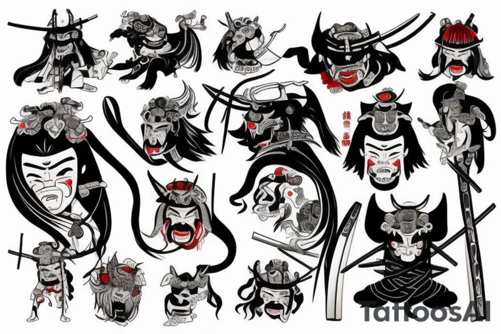Samurai Oni tattoo idea