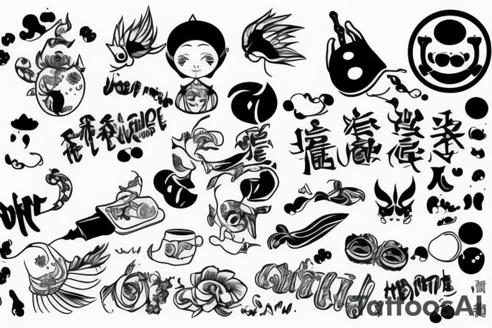 Un enfant qui a des vices des addictions mais qui avance tattoo idea