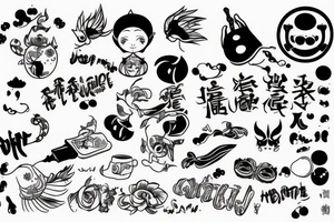 Un enfant qui a des vices des addictions mais qui avance tattoo idea