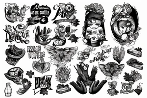 Un enfant qui a des vices des addictions mais qui avance tattoo idea