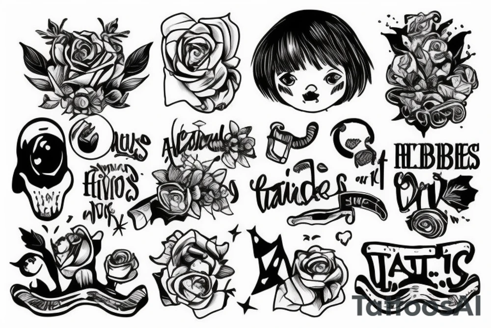 Un enfant qui a des vices des addictions mais qui avance tattoo idea