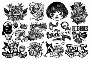 Un enfant qui a des vices des addictions mais qui avance tattoo idea