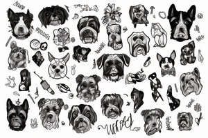 Mann beisst Hund tattoo idea