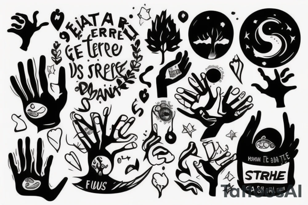 Un enfant avec la terre entre les mains et ne sait pas où la mettre tattoo idea