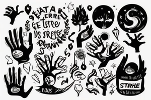 Un enfant avec la terre entre les mains et ne sait pas où la mettre tattoo idea