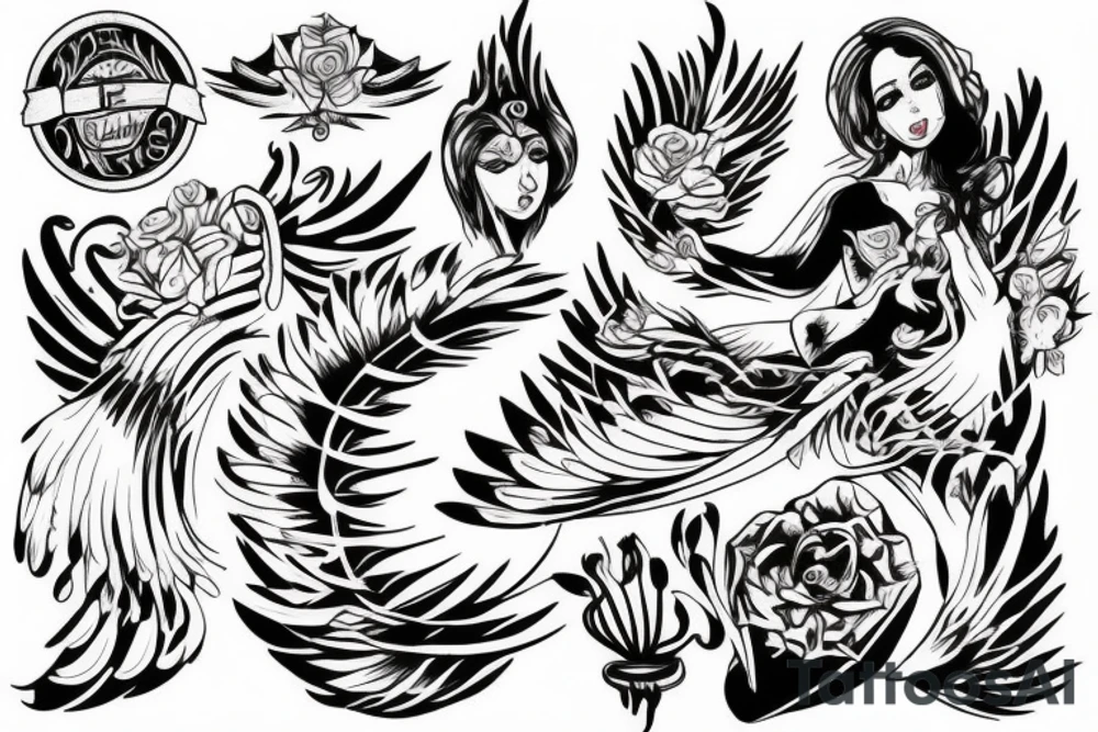 Un ange en enfer tattoo idea
