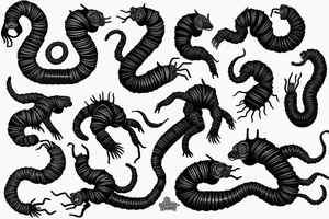 Centipede wrapped around an arm tattoo idea