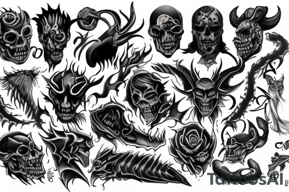 Demon tattoo idea