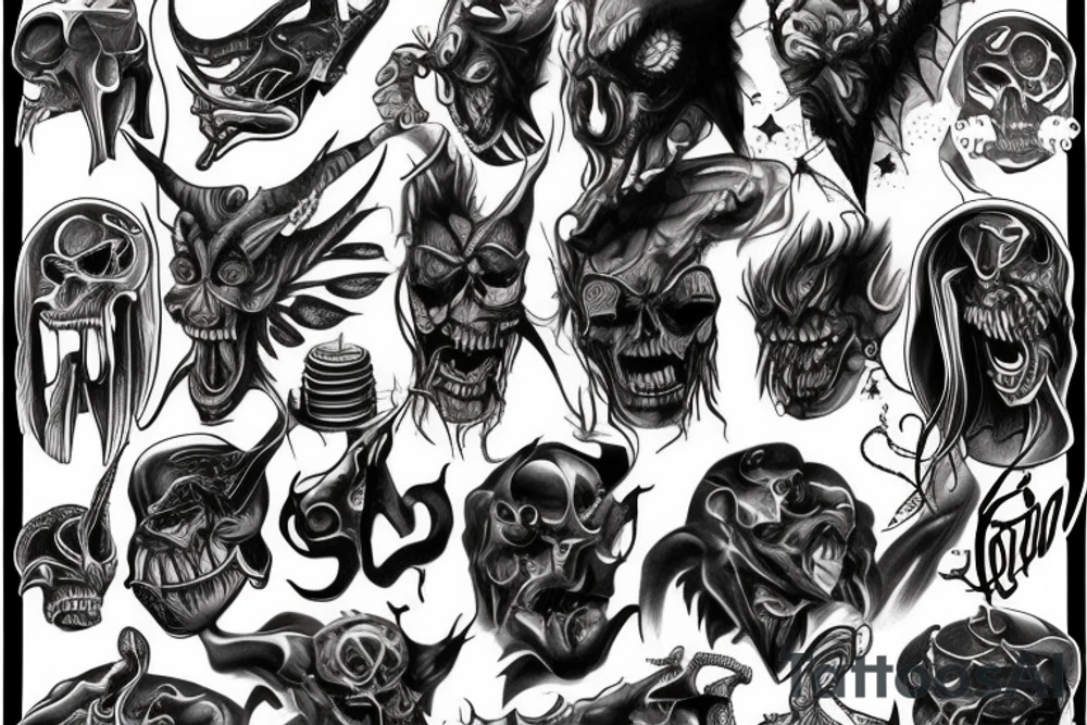 Demon tattoo idea