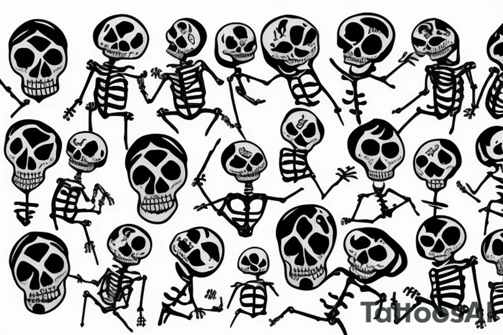 dancing skeleton tattoo idea