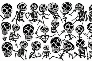 dancing skeleton tattoo idea