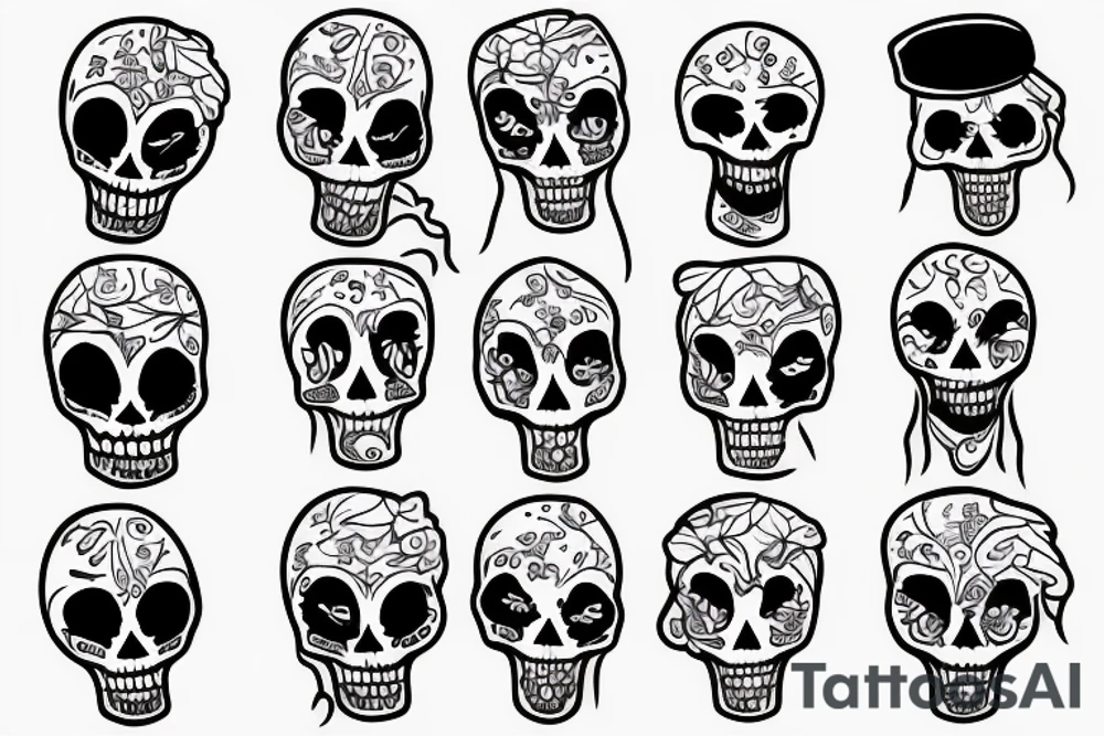 dancing skeleton tattoo idea
