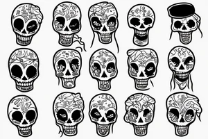 dancing skeleton tattoo idea